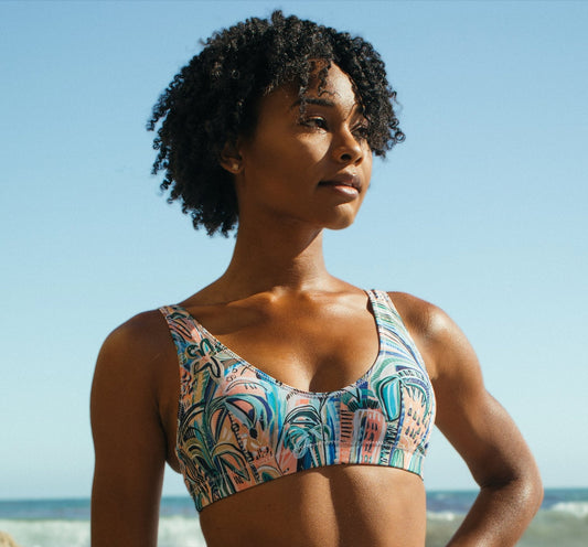 Beach Oasis padded Swimwear top-SALE-Carley Bourne-PaletTheory