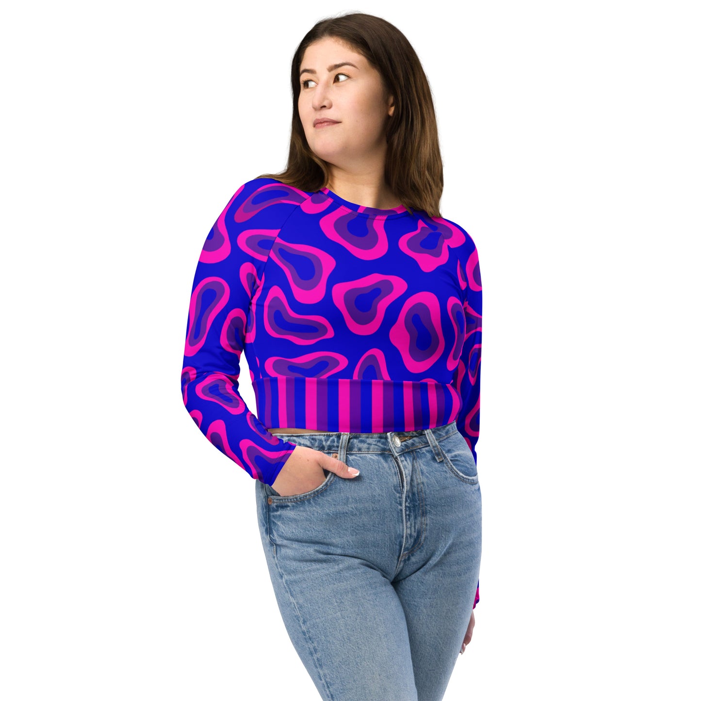 Blue Sea Crop Top Rashguard-Philinka Dolby-PaletTheory