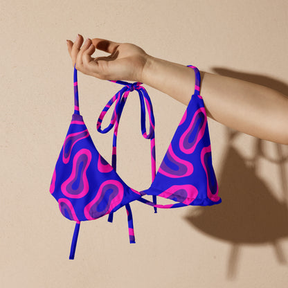 Blue Sea Triangle Bikini Top-Philinka Dolby-PaletTheory