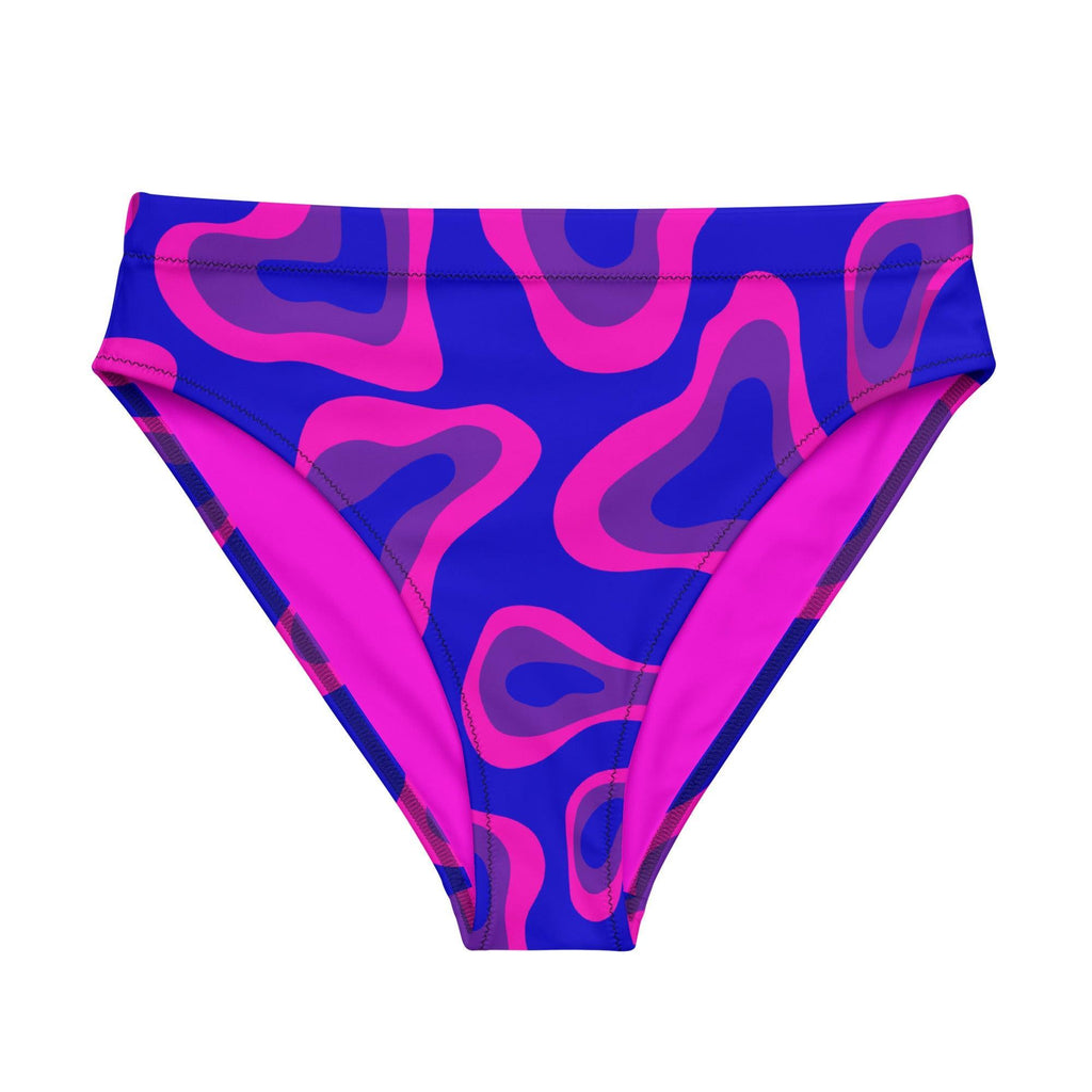 Blue Sea high-waisted bikini bottom-Philinka Dolby-PaletTheory