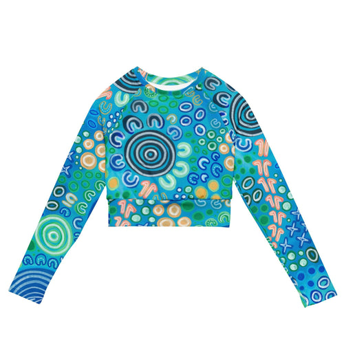 Bunurong Country - Crop Top Rashie-Merindah-Gunya-PaletTheory