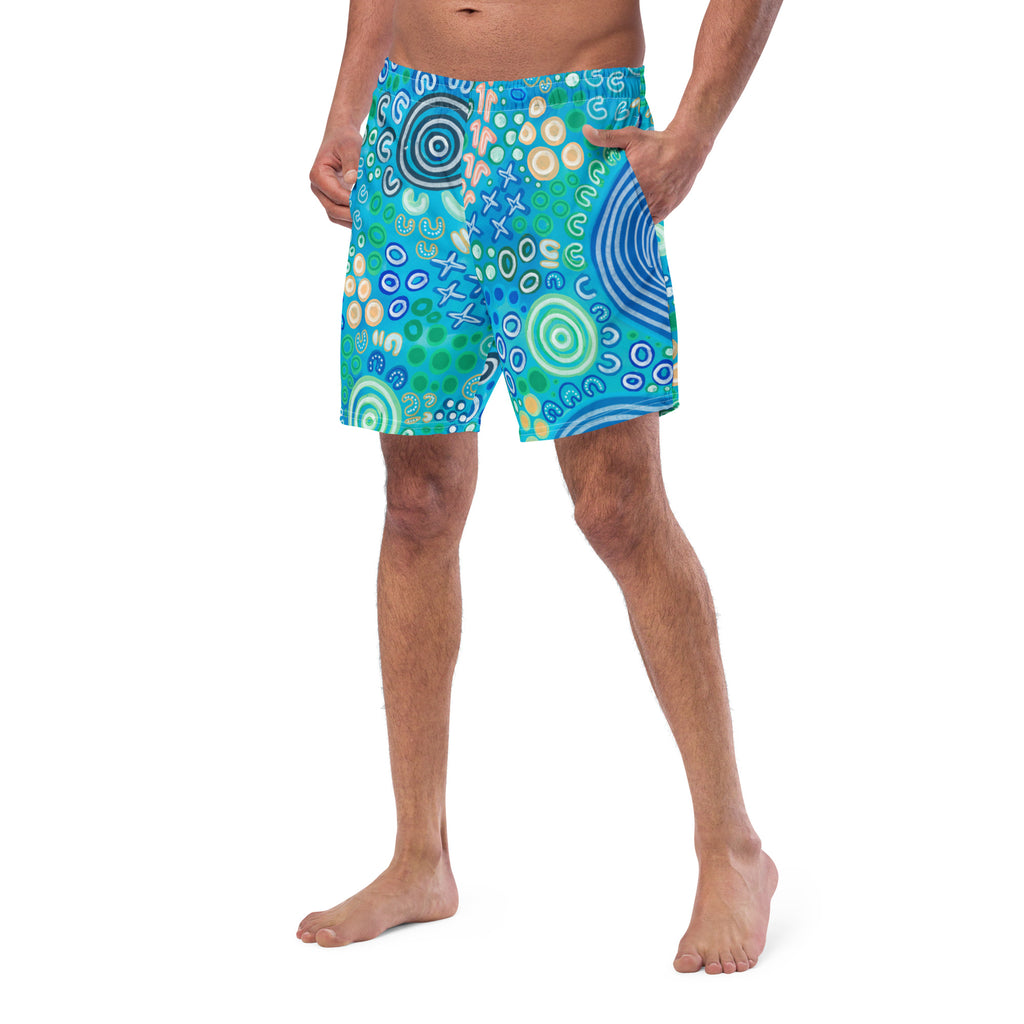 Bunurong Country - Men's swim shorts-Merindah-Gunya-PaletTheory