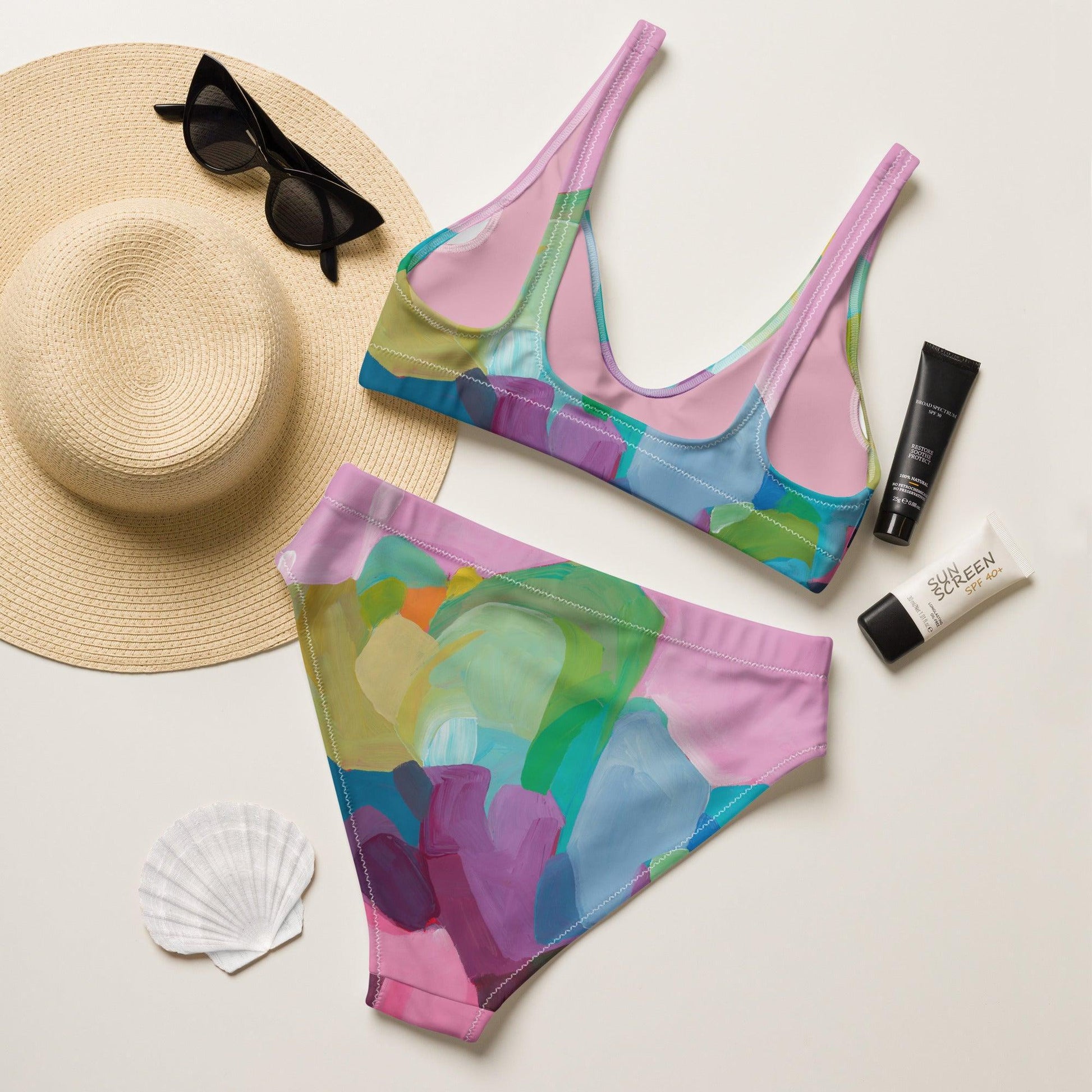 Candy Pink High Waist bikini separates-Susannah Bleasby-PaletTheory