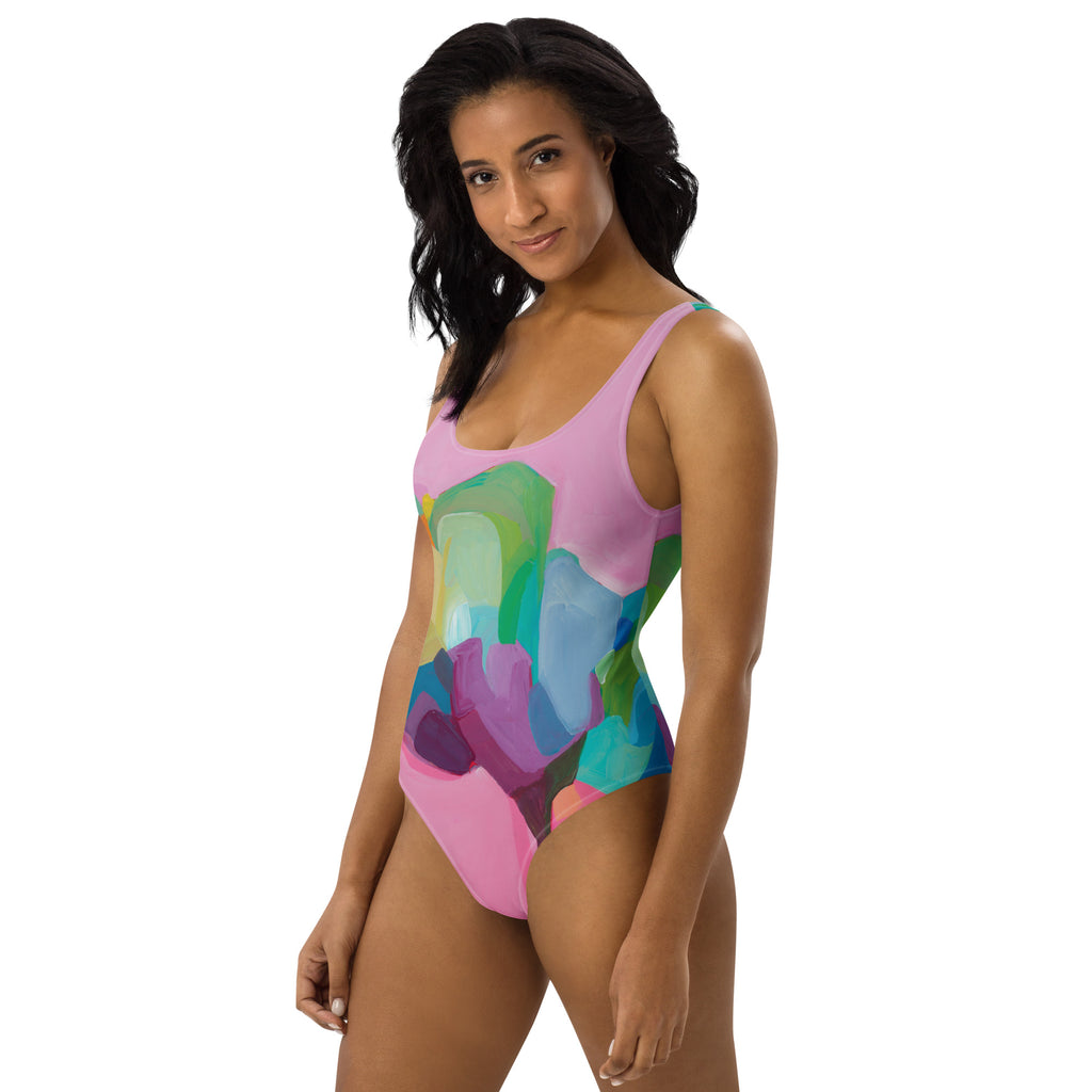 Candy Pink One-Piece Swimsuit-Susannah Bleasby-PaletTheory