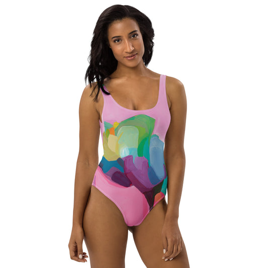 Candy Pink One-Piece Swimsuit-Susannah Bleasby-PaletTheory