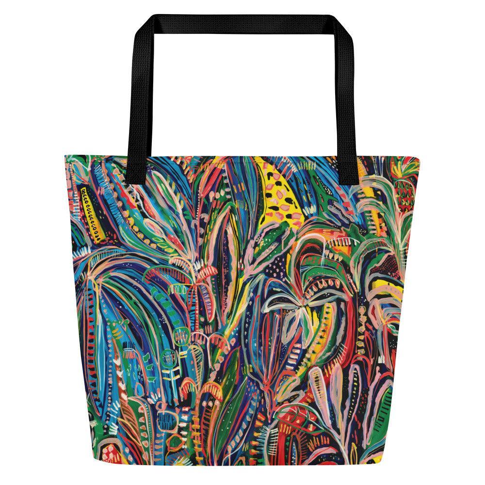Club Tropicana Large Tote Bag with pocket-Carley Bourne-PaletTheory