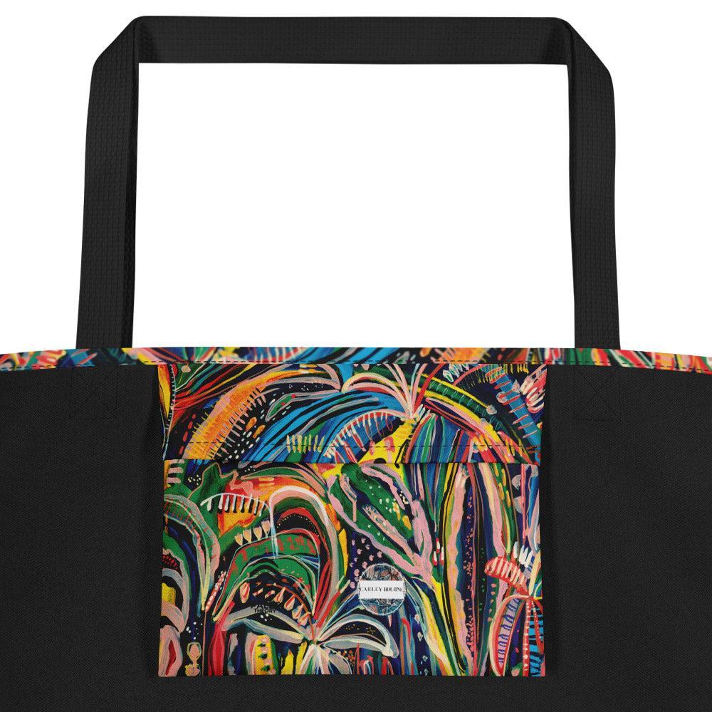 Club Tropicana Large Tote Bag with pocket-Carley Bourne-PaletTheory