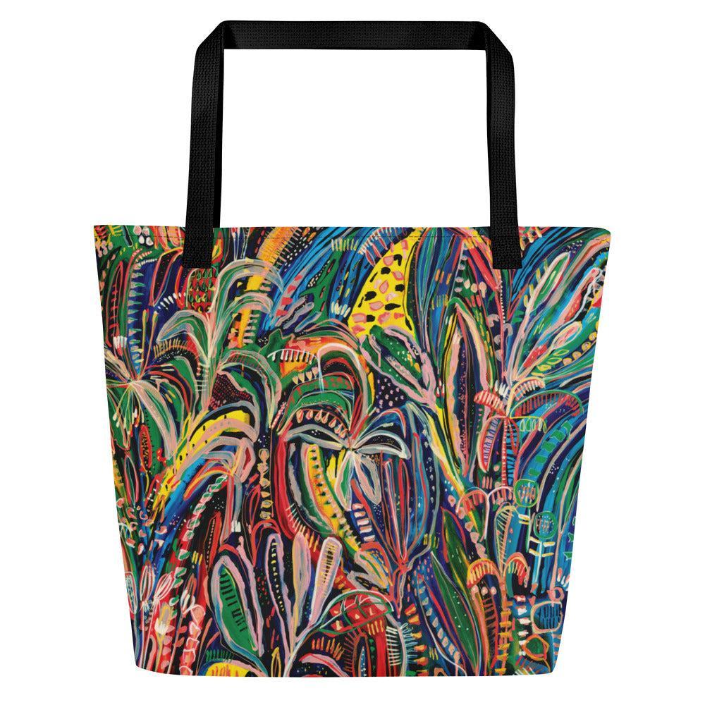 Club Tropicana Large Tote Bag with pocket-Carley Bourne-PaletTheory