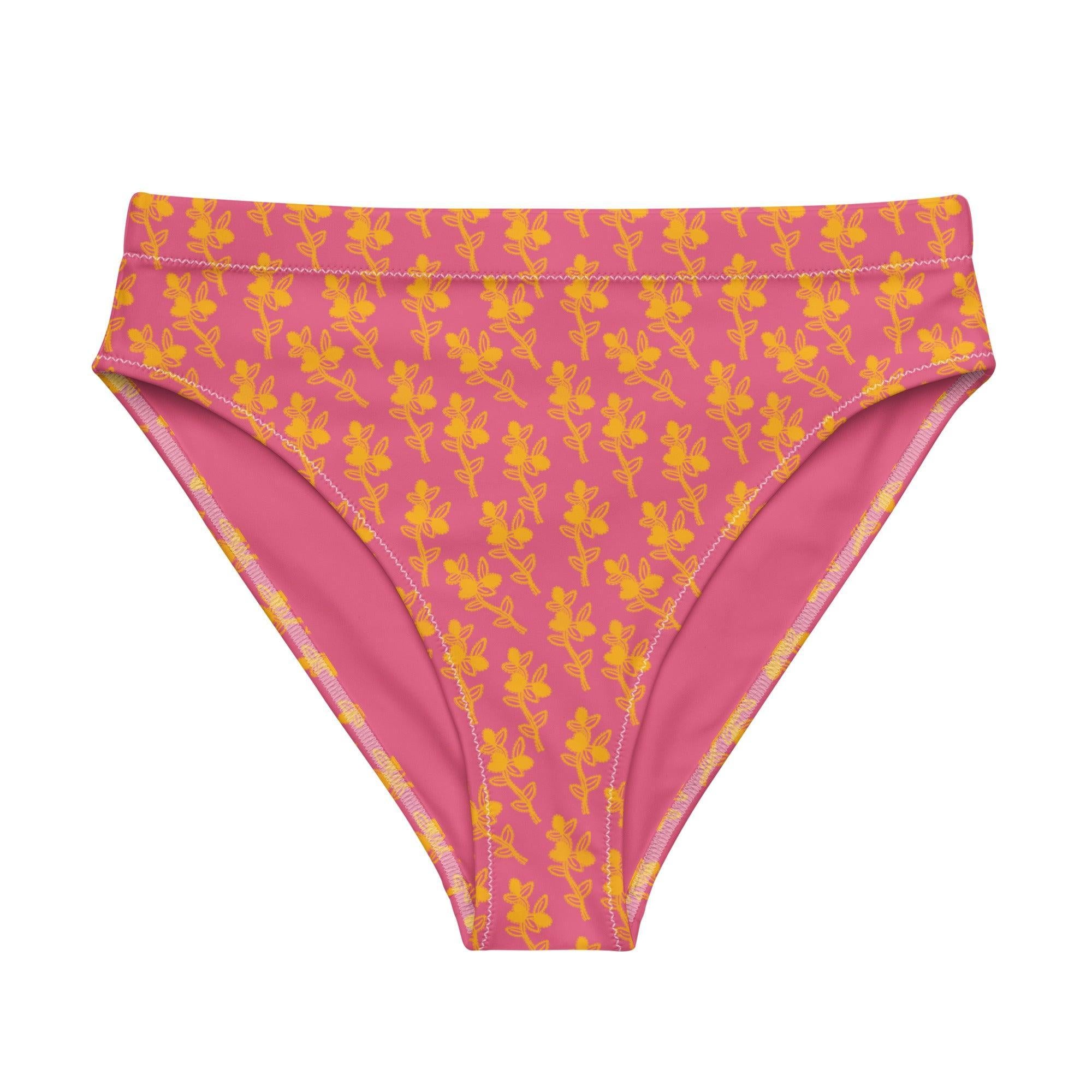 Conkerberry in Pink High-waisted Bikini Bottoms-Philinka Dolby-PaletTheory