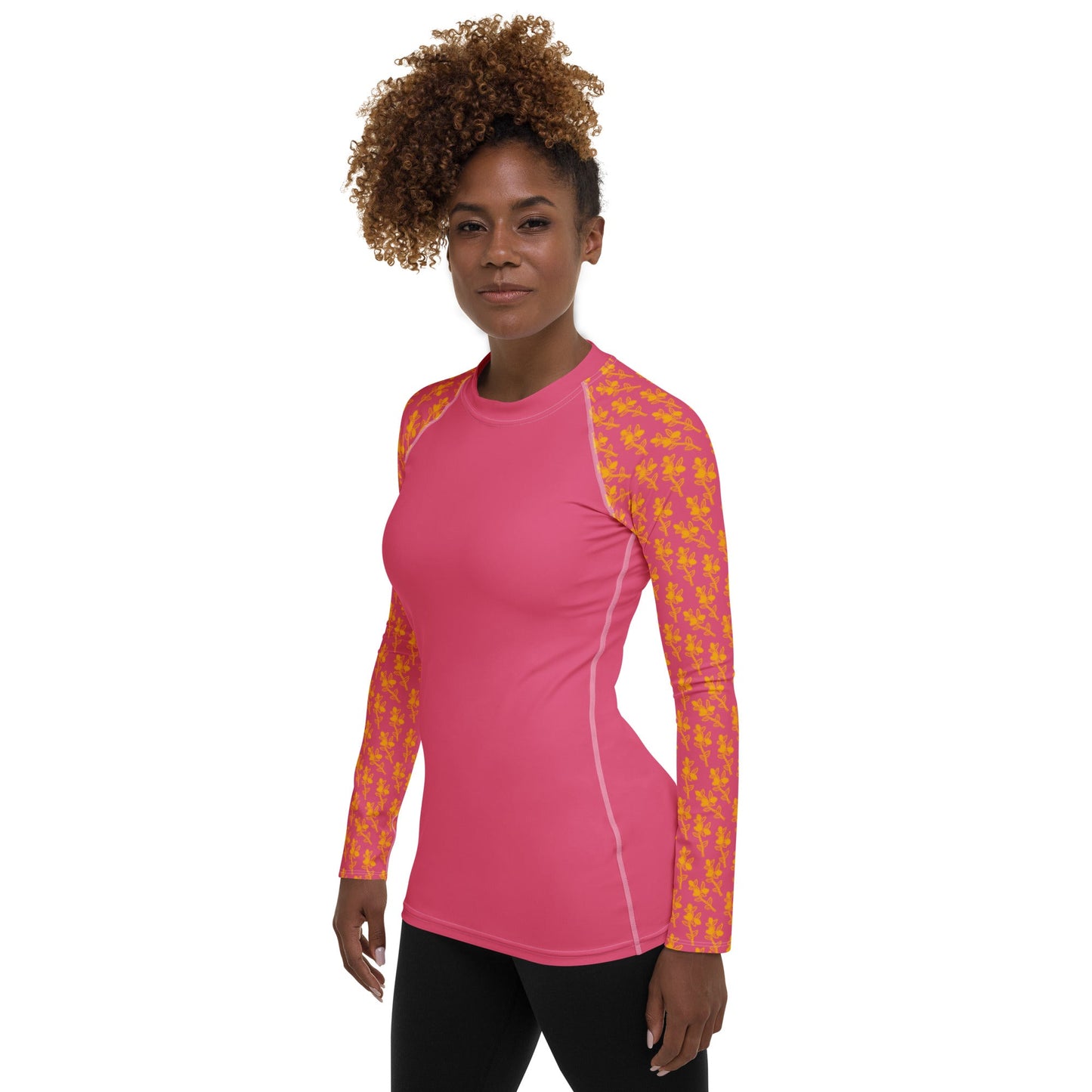 Conkerberry in Pink Women's Rash Guard-Philinka Dolby-PaletTheory