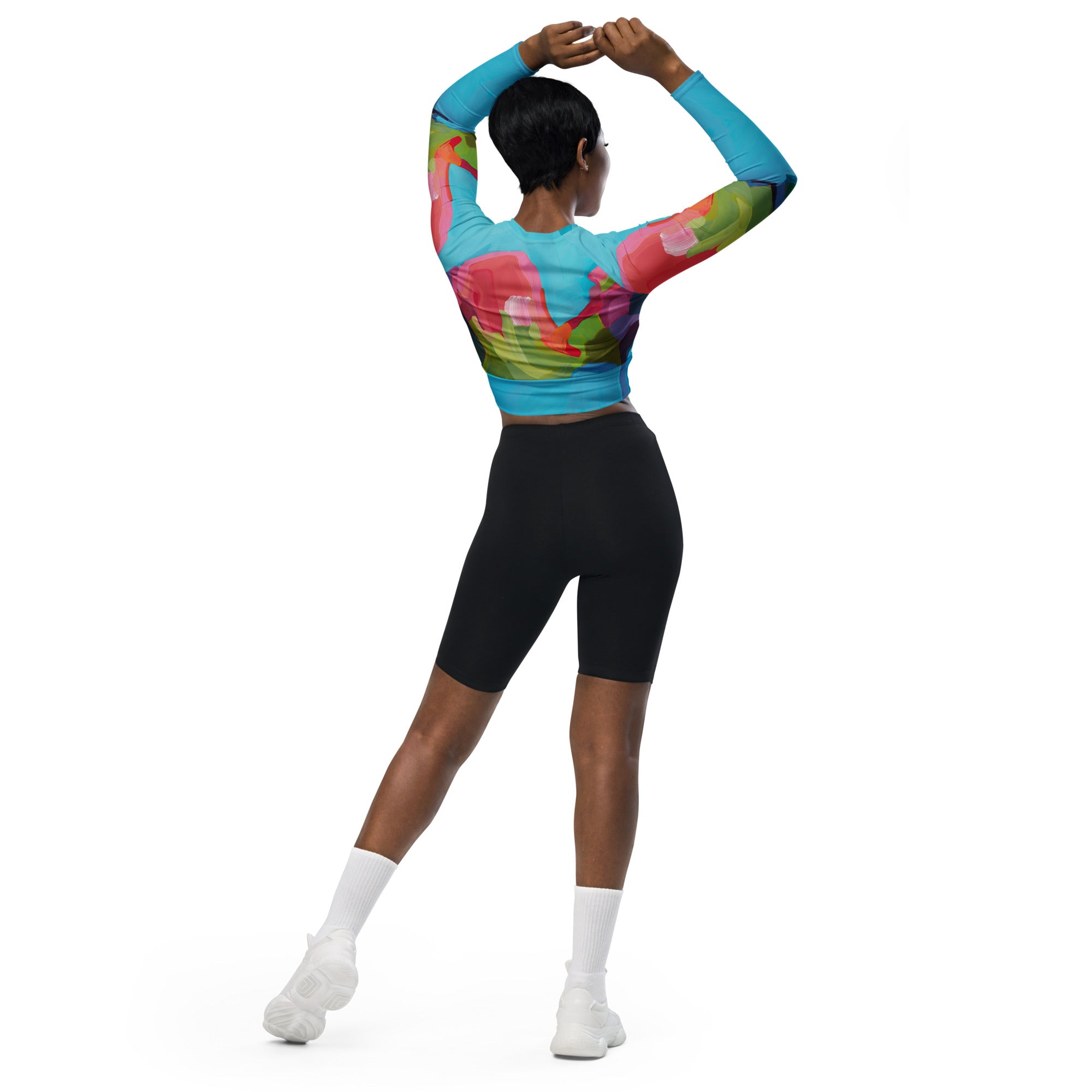 Dip in the Pool - long-sleeve Crop Rashguard women-Susannah Bleasby-PaletTheory