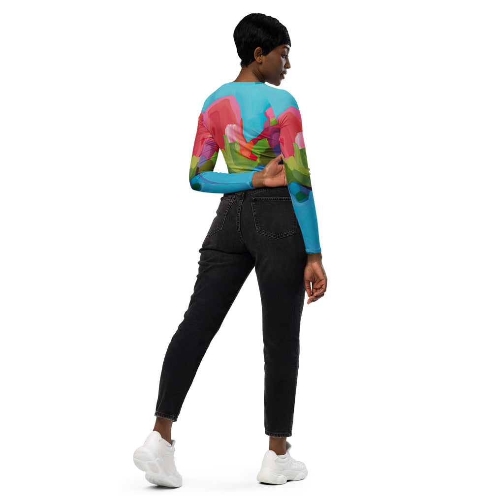 Dip in the Pool - long-sleeve Crop Rashguard women-Susannah Bleasby-PaletTheory