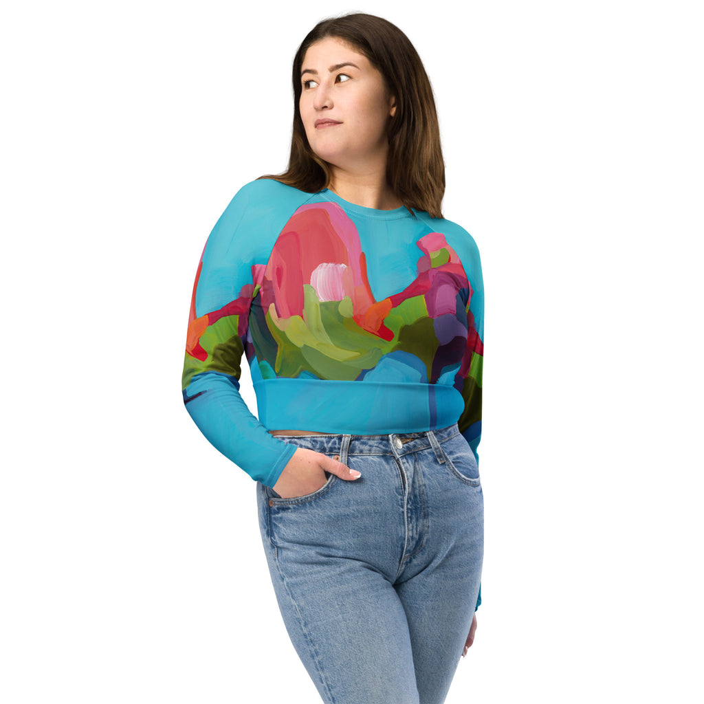 Dip in the Pool - long-sleeve Crop Rashguard women-Susannah Bleasby-PaletTheory