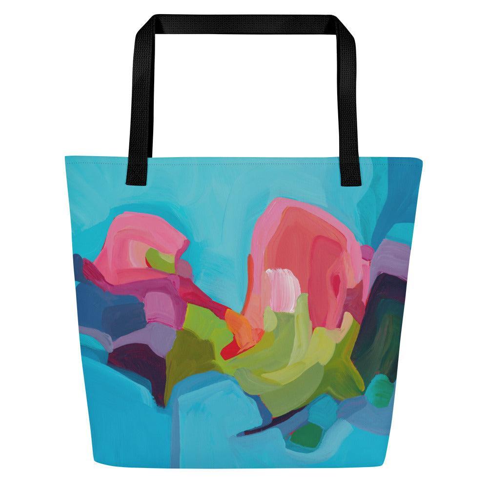 Dip in the pool - Large Tote Bag-Susannah Bleasby-PaletTheory