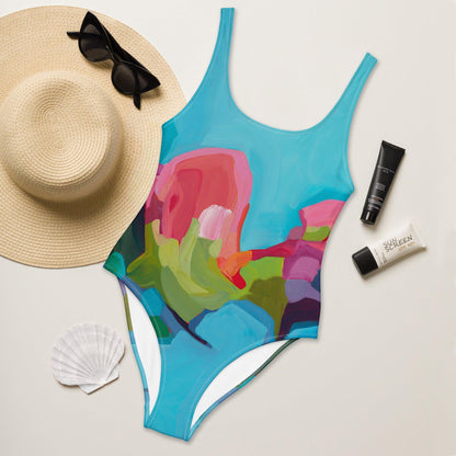 Dip in the pool One-Piece Swimsuit-Susannah Bleasby-PaletTheory