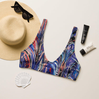 Electric Summer High-waisted sustainable bikini separates-Carley Bourne-PaletTheory