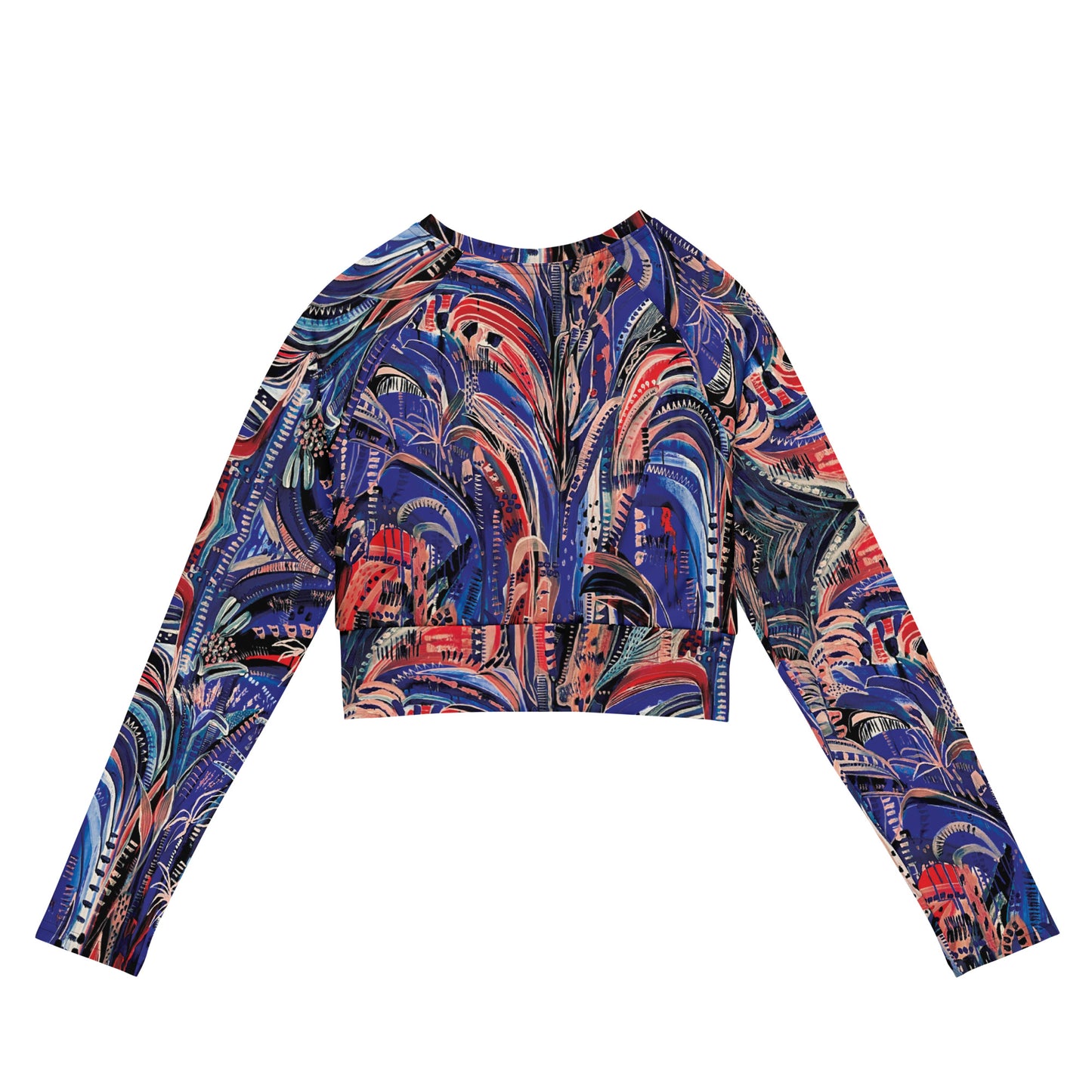 Electric Summer - Long-Sleeve Crop Rashguard women-Carley Bourne-PaletTheory