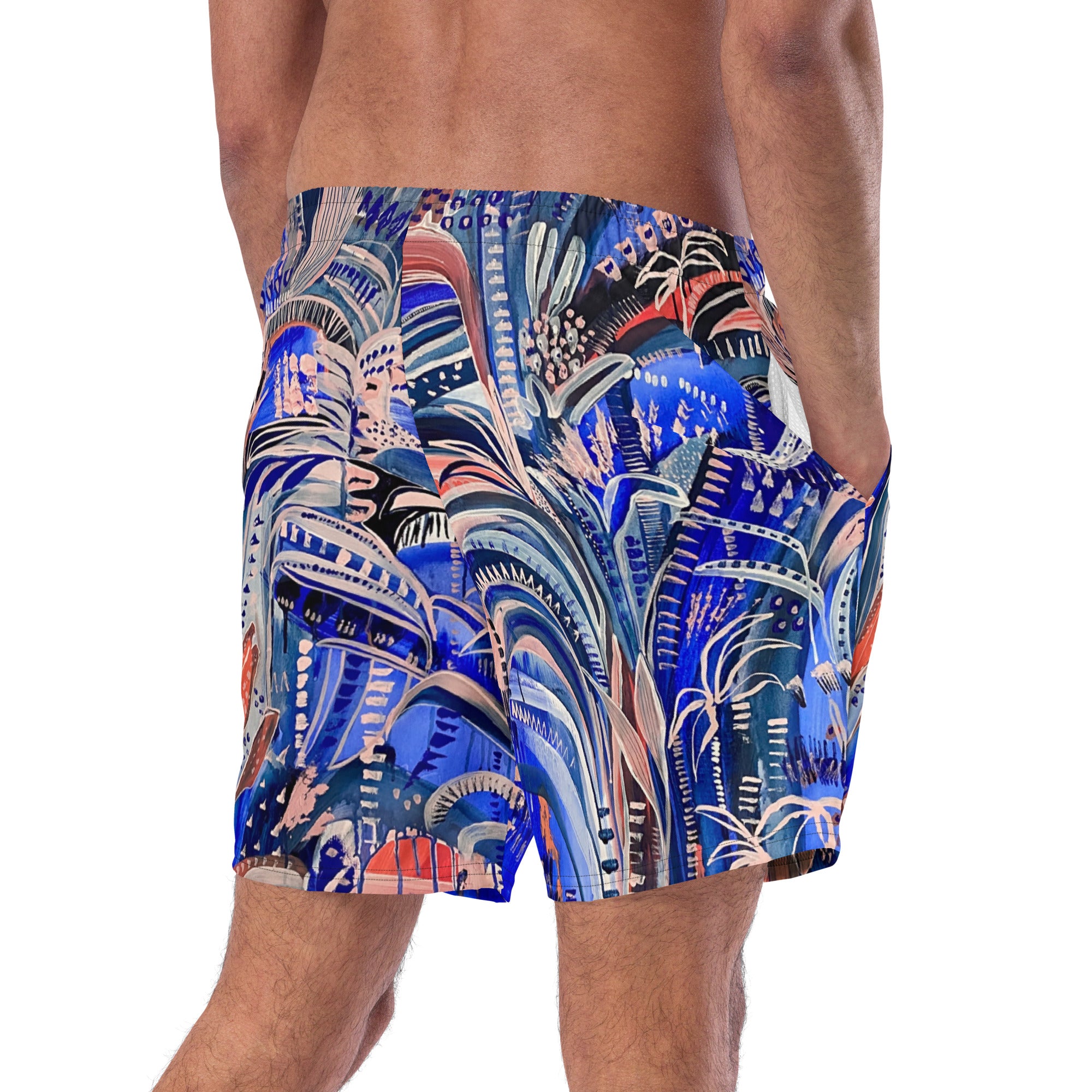 Electric Summer Men's swim trunks-Carley Bourne-PaletTheory