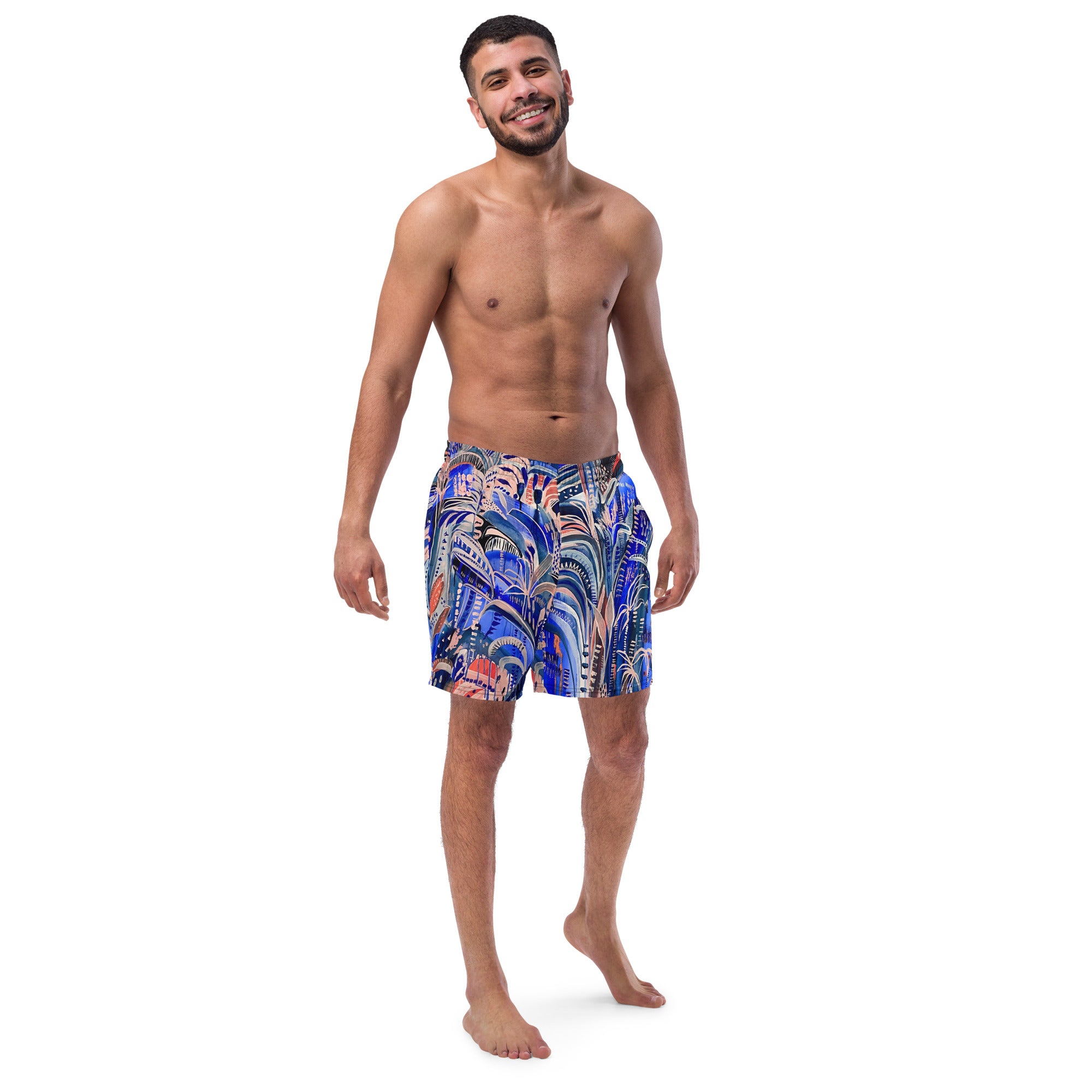 Electric Summer Men's swim trunks-Carley Bourne-PaletTheory