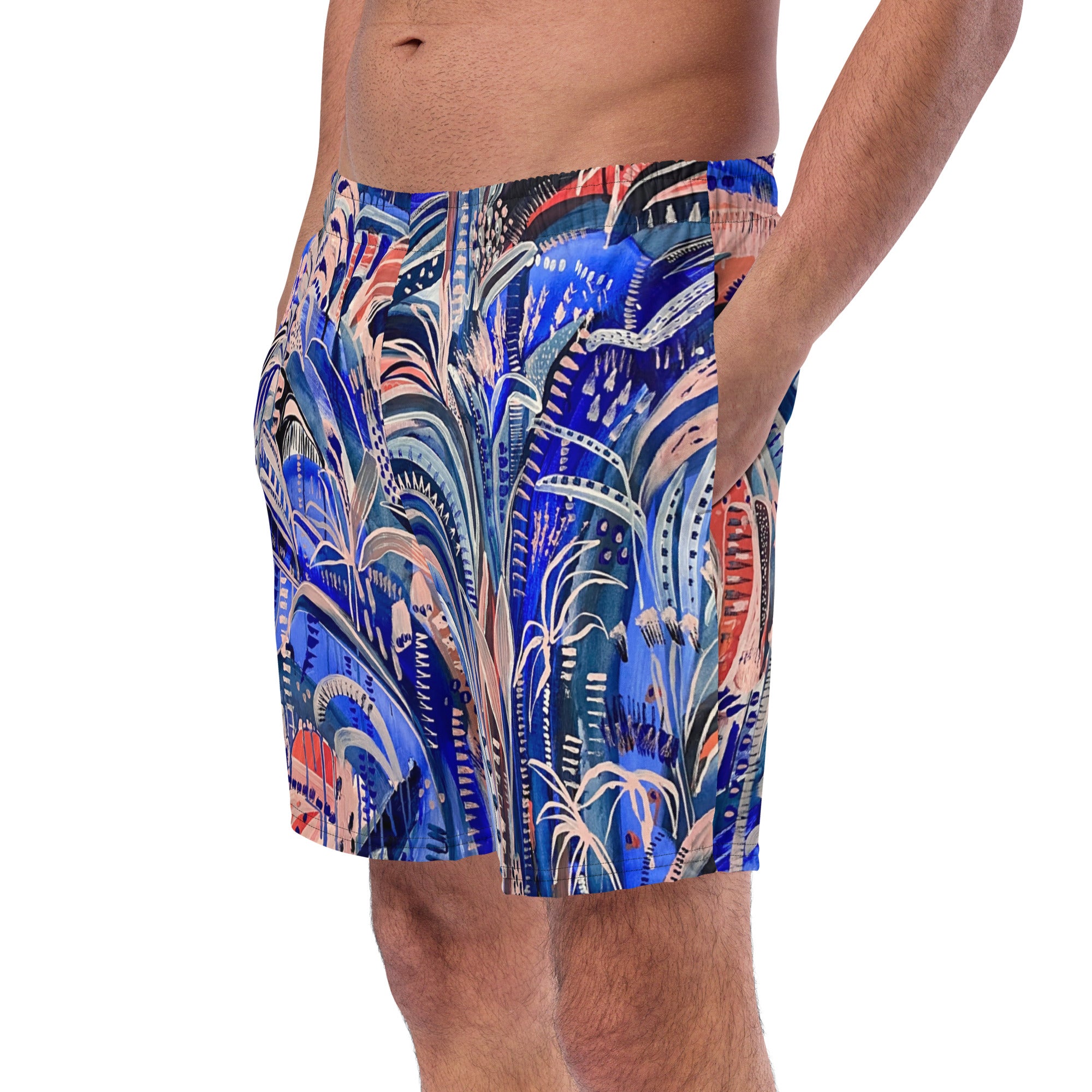 Electric Summer Men's swim trunks-Carley Bourne-PaletTheory