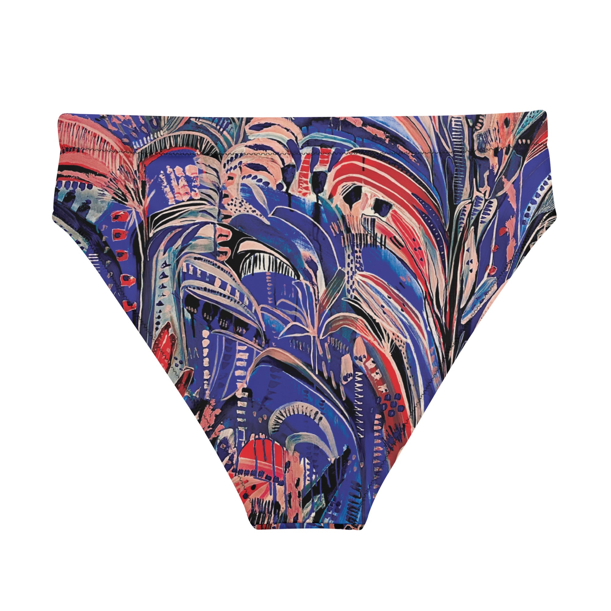 Electric summer high-waisted bikini Bottoms-Carley Bourne-PaletTheory
