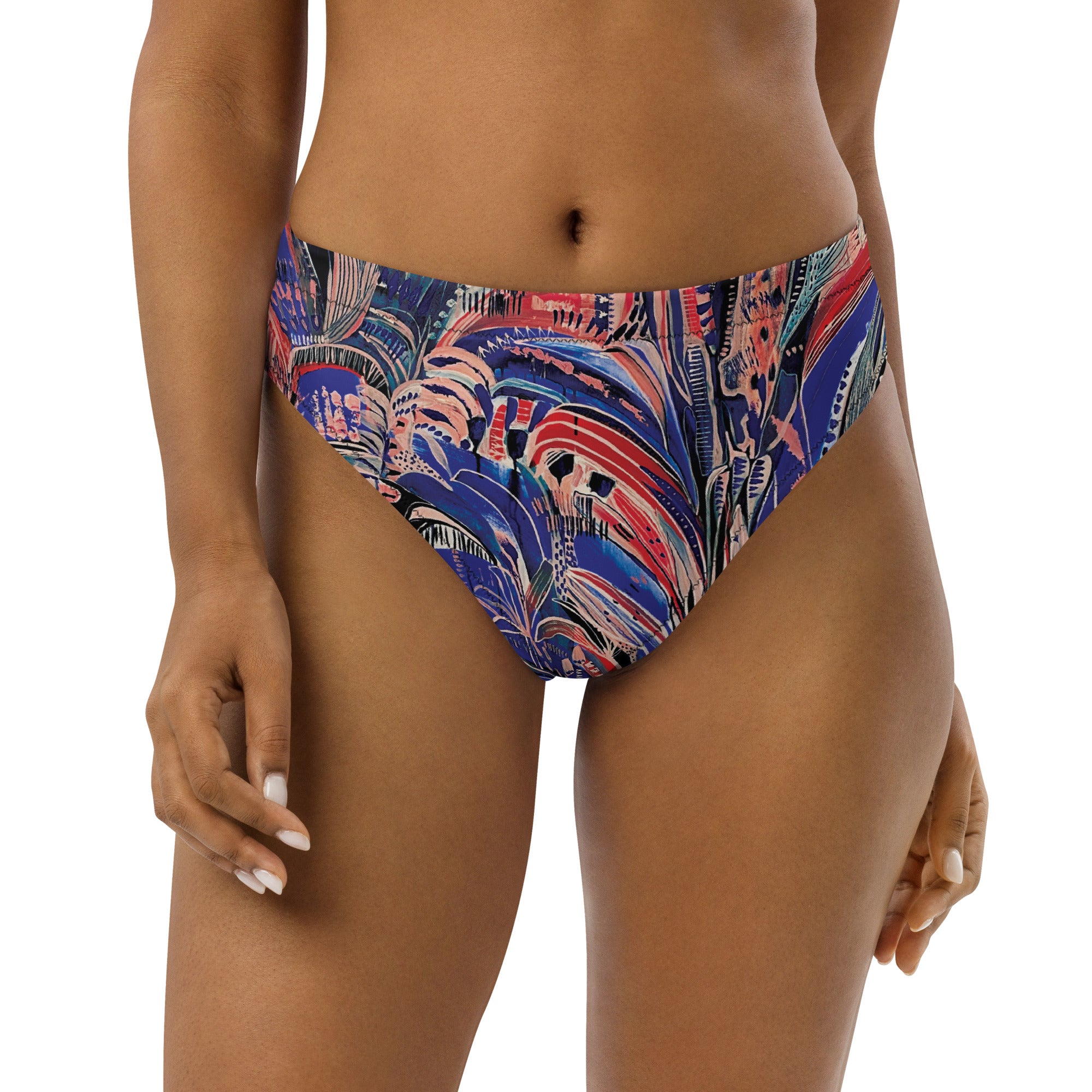 Electric summer high-waisted bikini Bottoms-Carley Bourne-PaletTheory