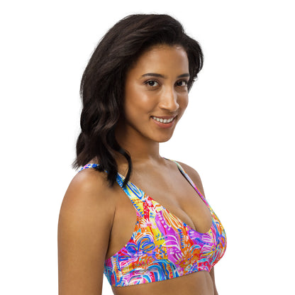 Floral Delight High-waisted sustainable bikini separates-Carley Bourne-PaletTheory