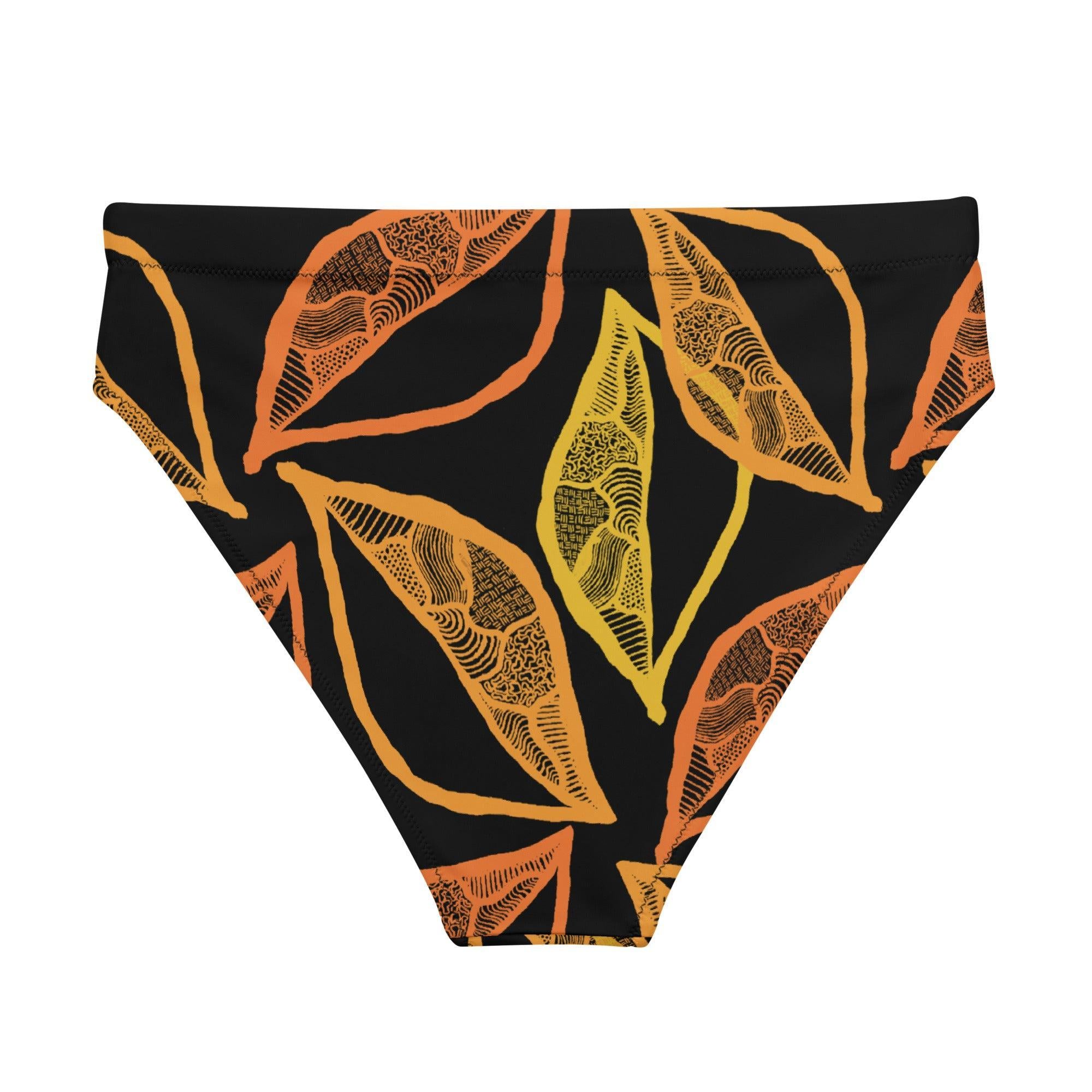 Gold Leaf - High Waisted Bikini bottom-Jenzahni Waina-PaletTheory