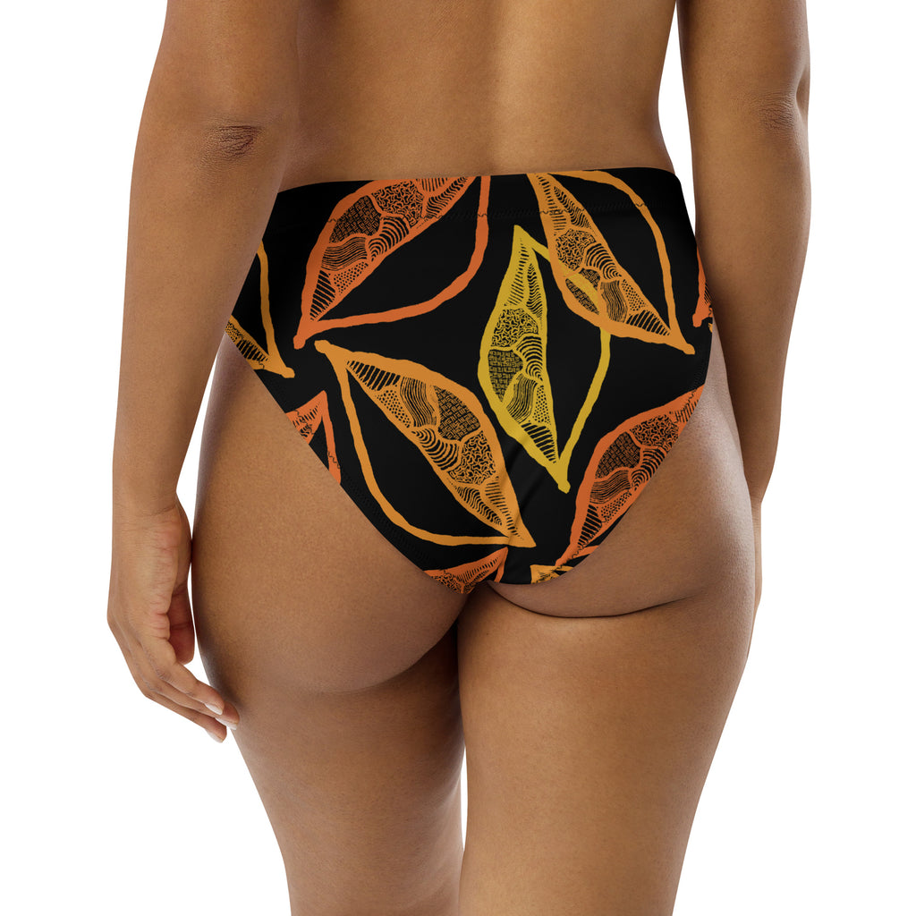 Gold Leaf - High Waisted Bikini bottom-Jenzahni Waina-PaletTheory
