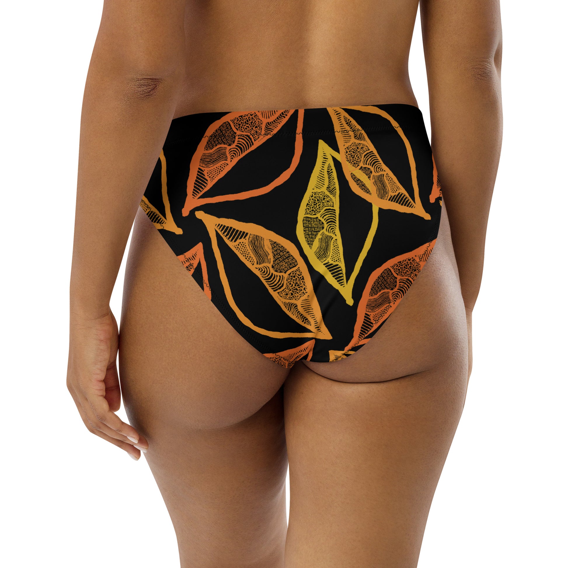 Gold Leaf - High Waisted Bikini bottom-Jenzahni Waina-PaletTheory