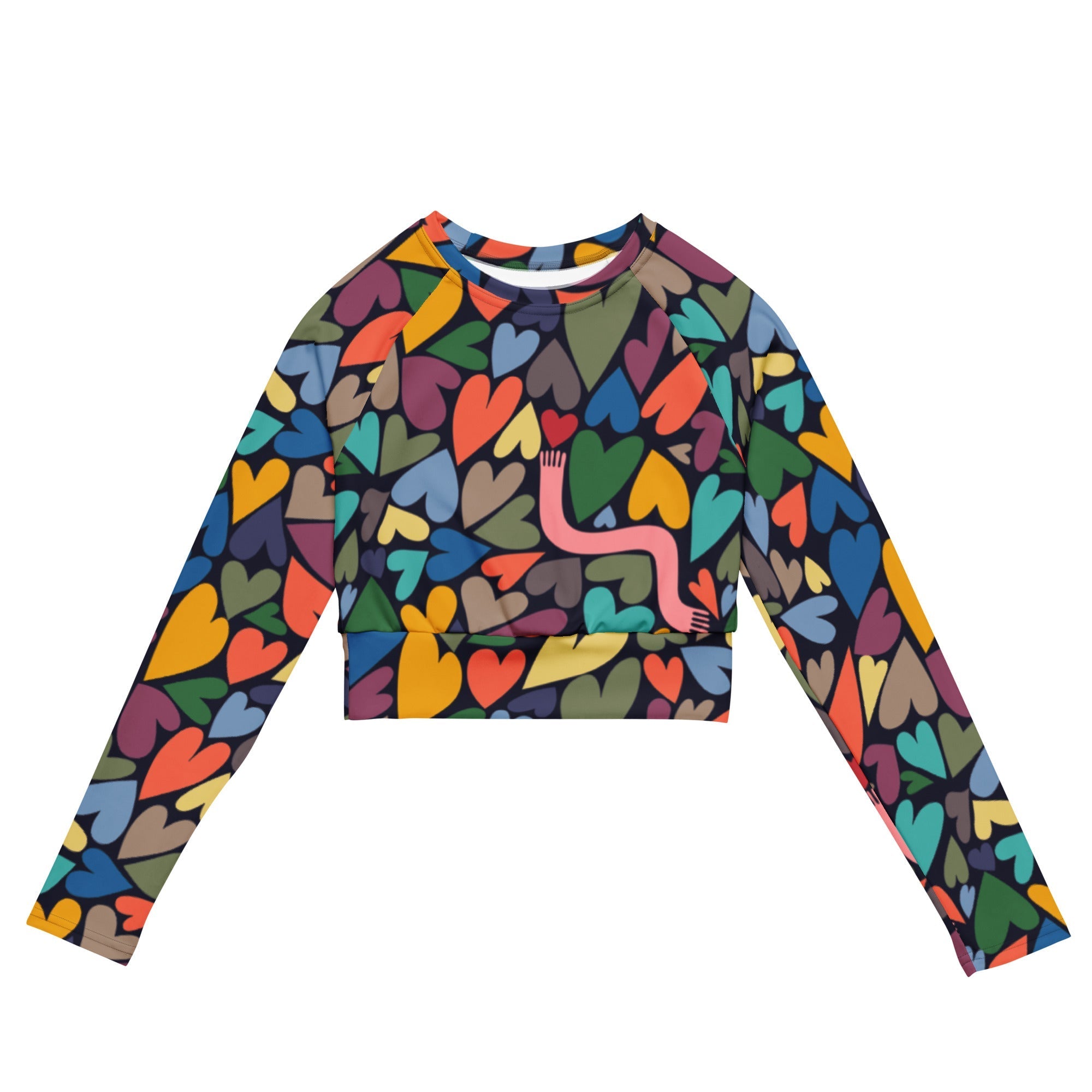 Heart Chase Crop Top Rashguard - SALE-Thomas Heinz-PaletTheory