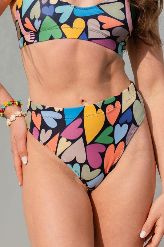 Heart Chase high-waisted bikini bottom - SALE-Thomas Heinz-PaletTheory