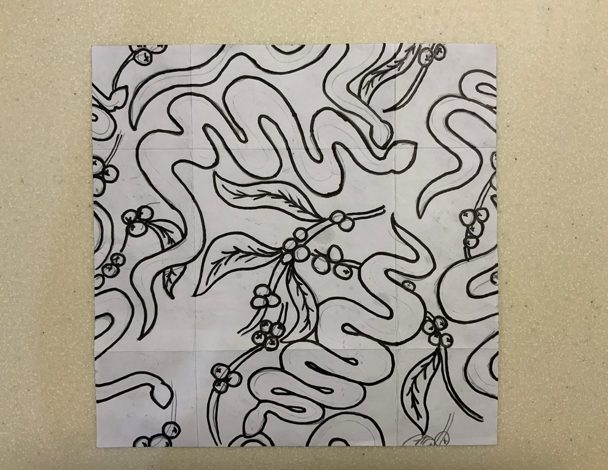 Snakes and Berries - Tie Side bikini bottoms