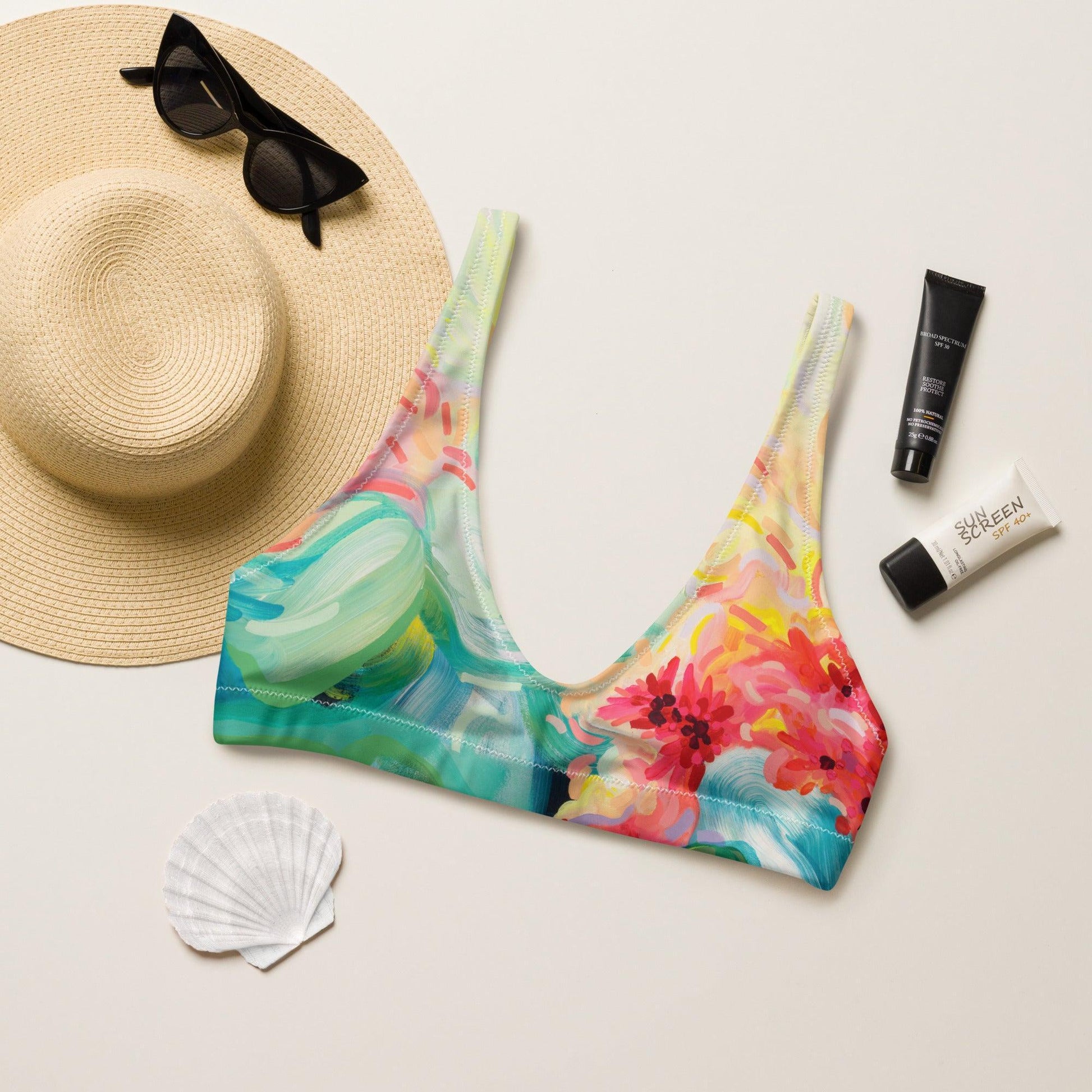 Into the wild Bralette Swimwear Top by Julie Amlin-Julie Amlin-PaletTheory
