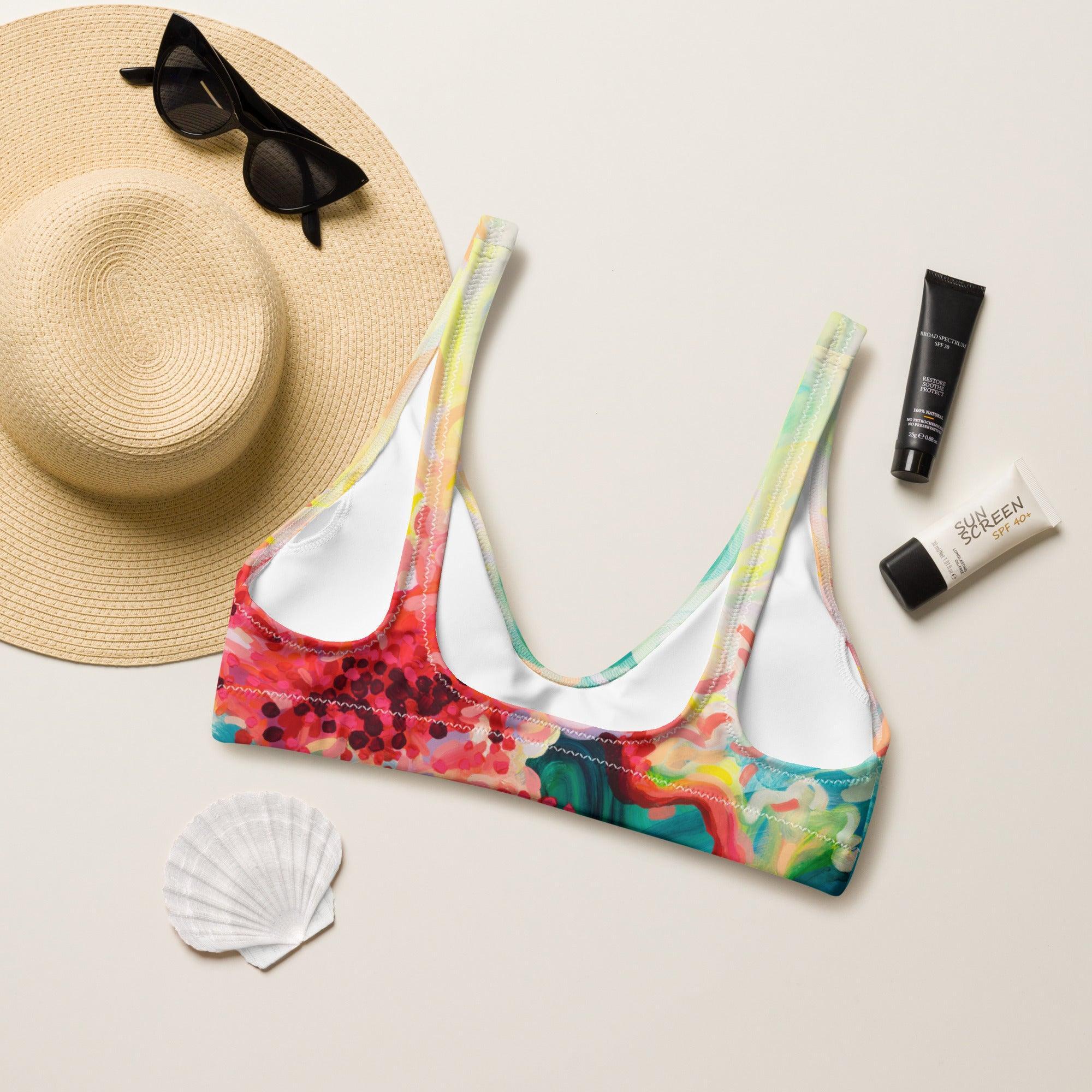 Into the wild Bralette Swimwear Top by Julie Amlin-Julie Amlin-PaletTheory