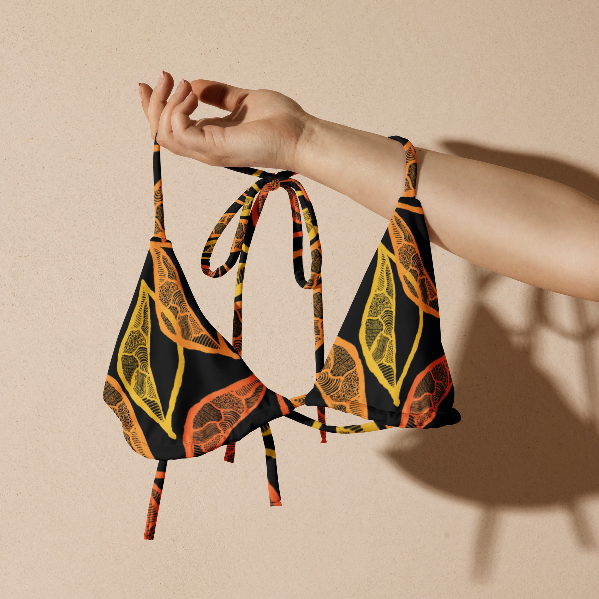Leaf Triangle Bikini Top-Jenzahni Waina-PaletTheory