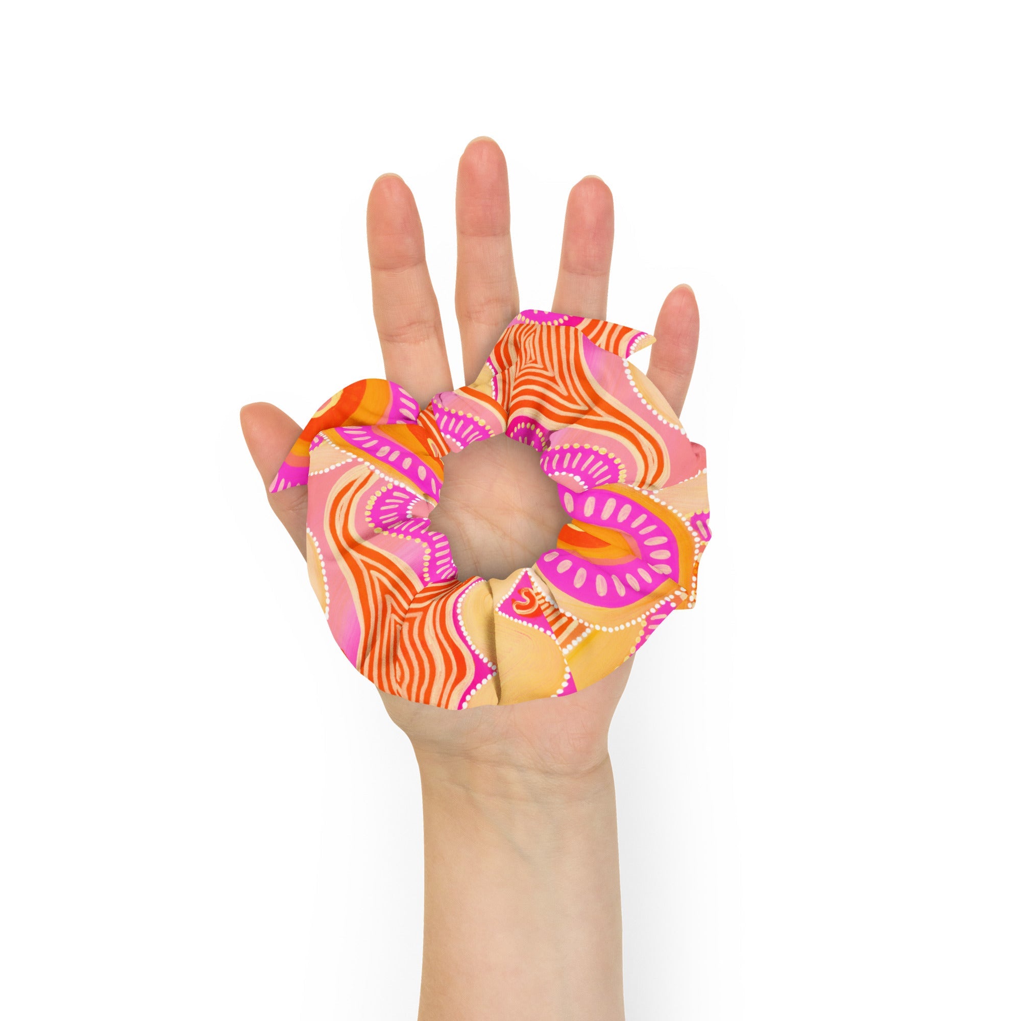 Leehan ' Heart' Recycled Scrunchie - Made of leftover materials-Merindah-Gunya-PaletTheory