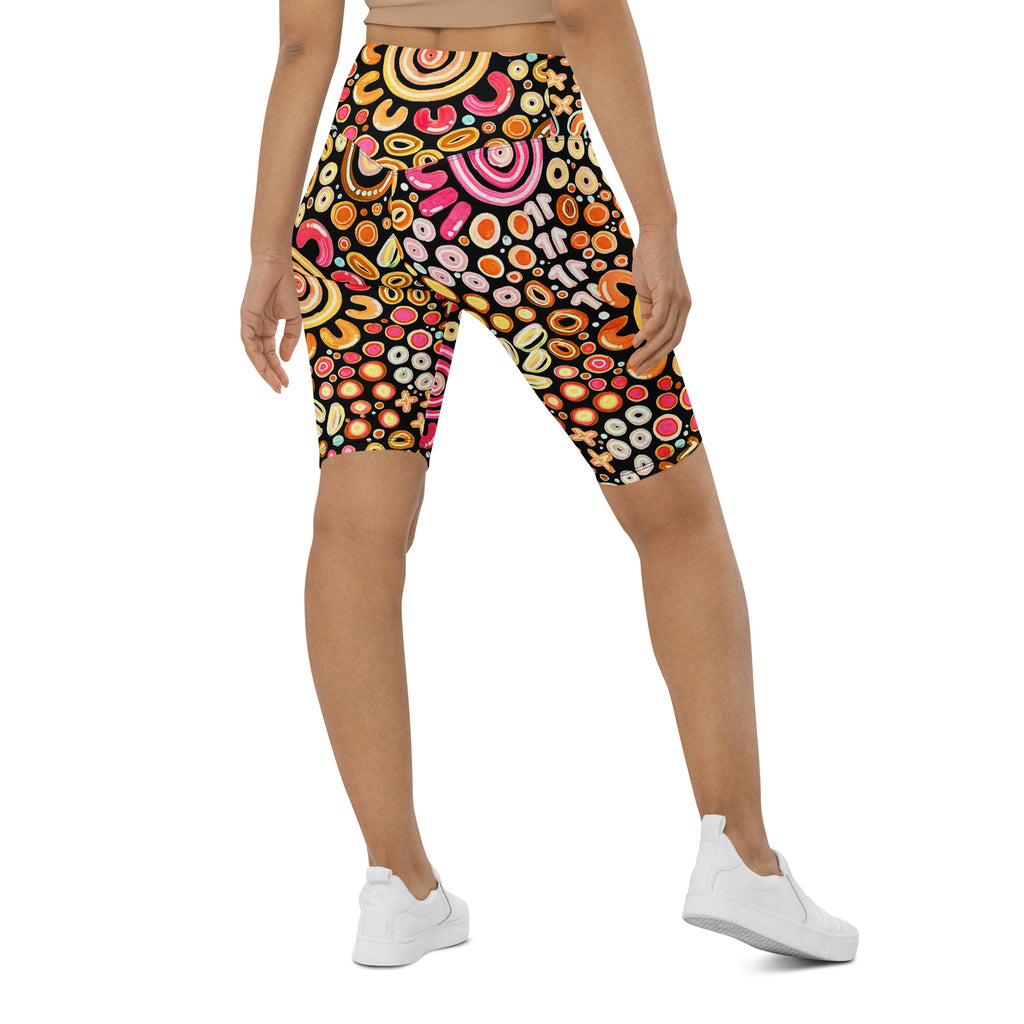 Ngarrakeetoon - Family - Biker Shorts-Merindah-Gunya-PaletTheory