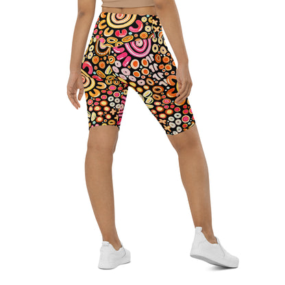 Ngarrakeetoon - Family - Biker Shorts-Merindah-Gunya-PaletTheory