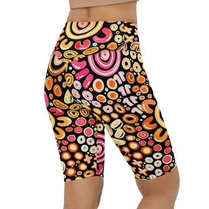 Ngarrakeetoon - Family - Biker Shorts-Merindah-Gunya-PaletTheory