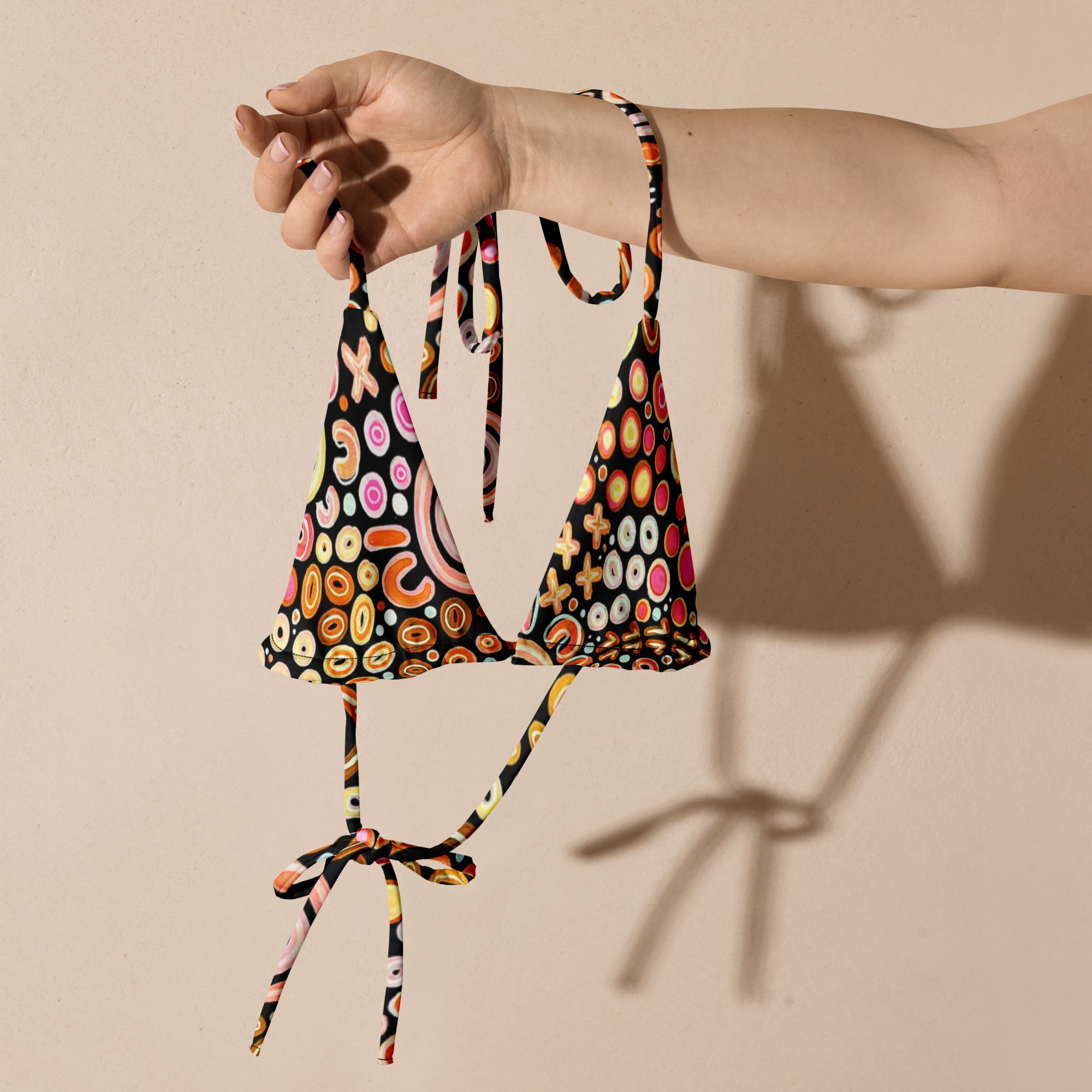 Ngarrakeetoon 'Family' - Convertible Triangle Bikini Top-Merindah-Gunya-PaletTheory