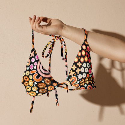 Ngarrakeetoon 'Family' - Convertible Triangle Bikini Top-Merindah-Gunya-PaletTheory
