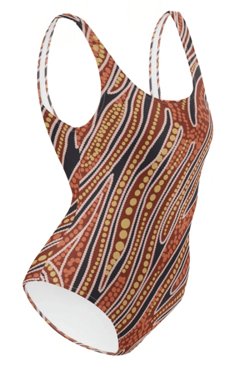 Red Earth One Piece Swimsuit - SALE-Francine Kulitja-PaletTheory