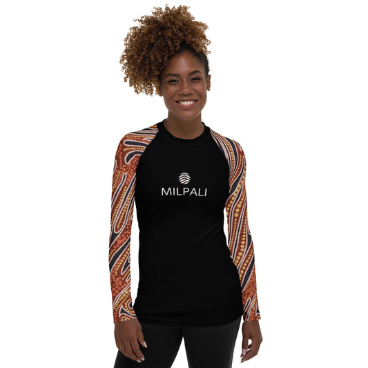Red Earth - Rashguard women-SALE-Francine Kulitja-PaletTheory
