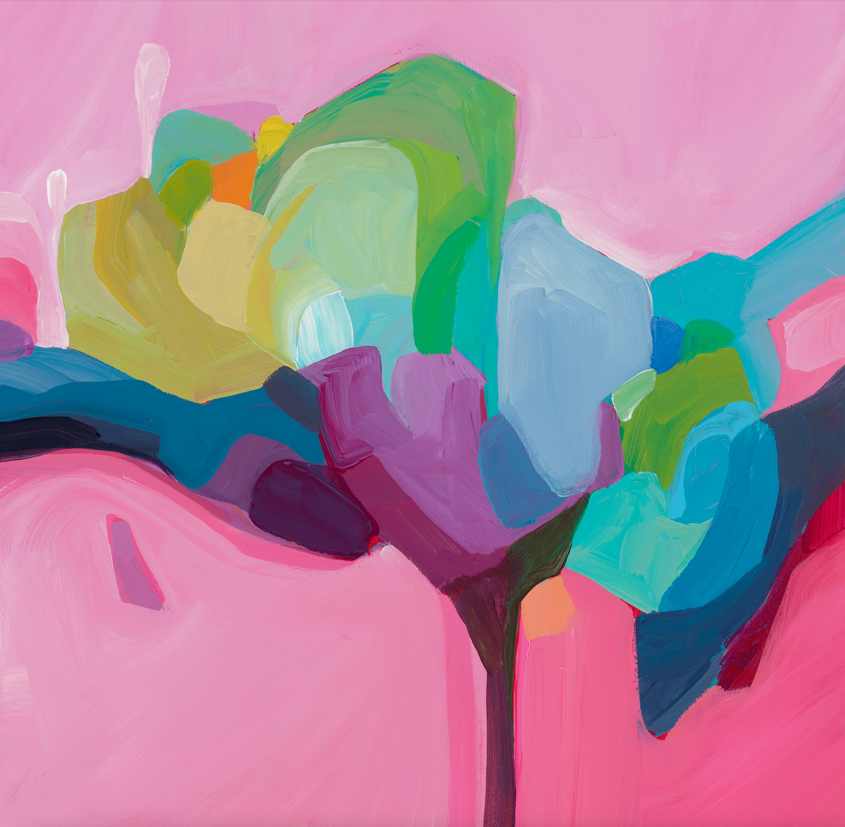 Candy Pink High Waist bikini separates