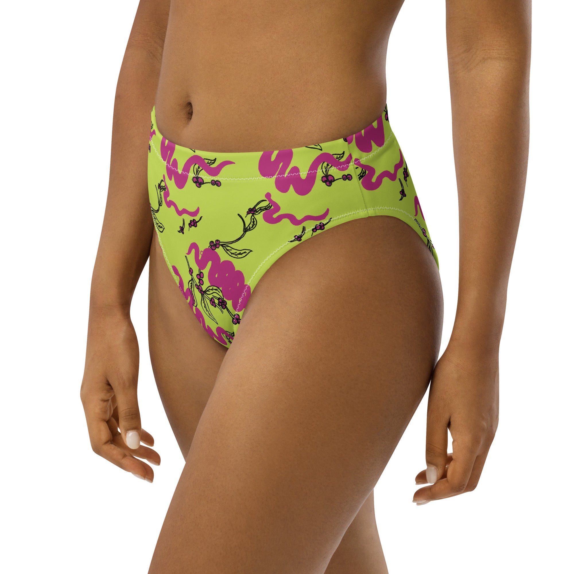 Snakes and Berries - High-waisted bikini bottoms-Sarah Bin Hitam-PaletTheory