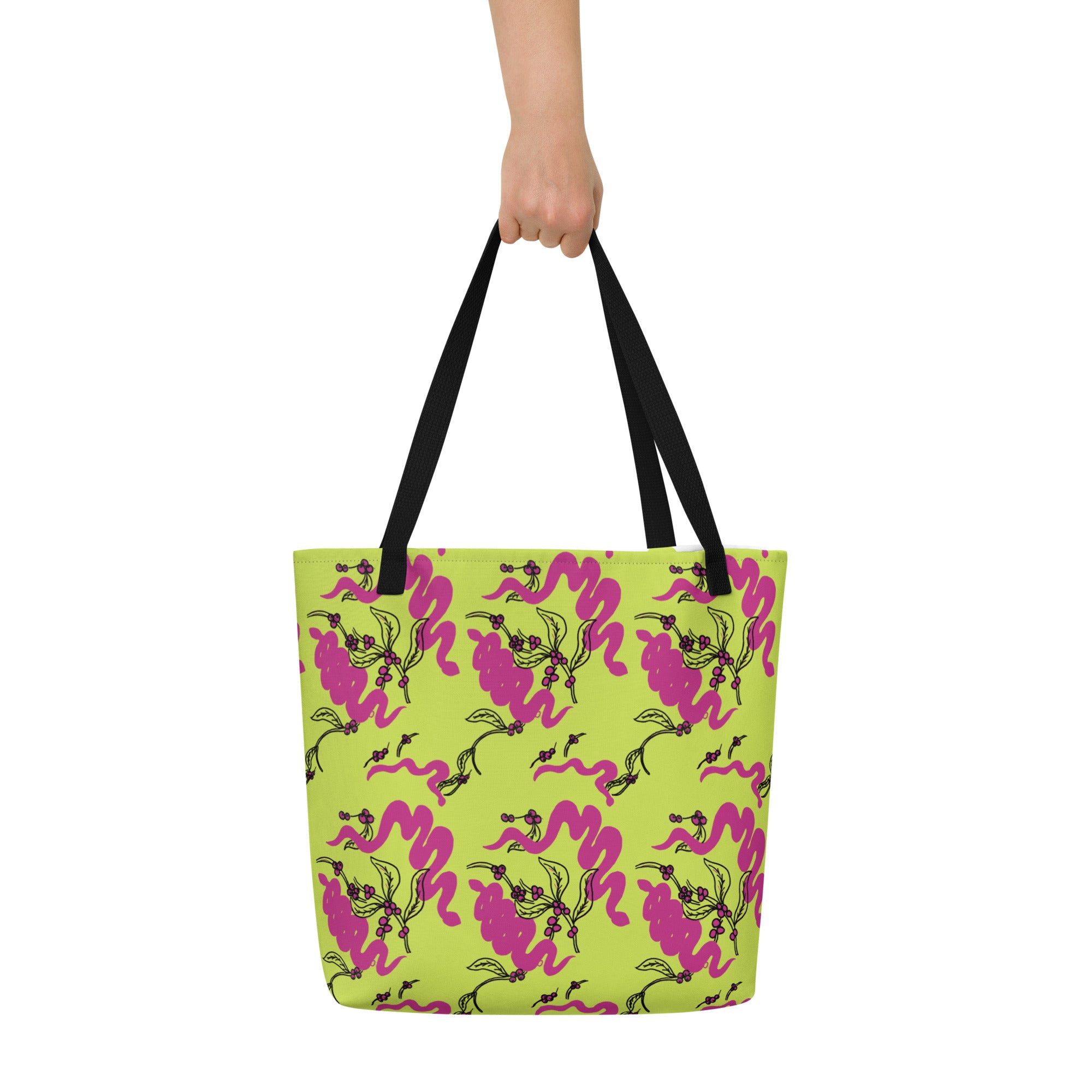 Snakes and Berries - Large Tote Bag-Sarah Bin Hitam-PaletTheory