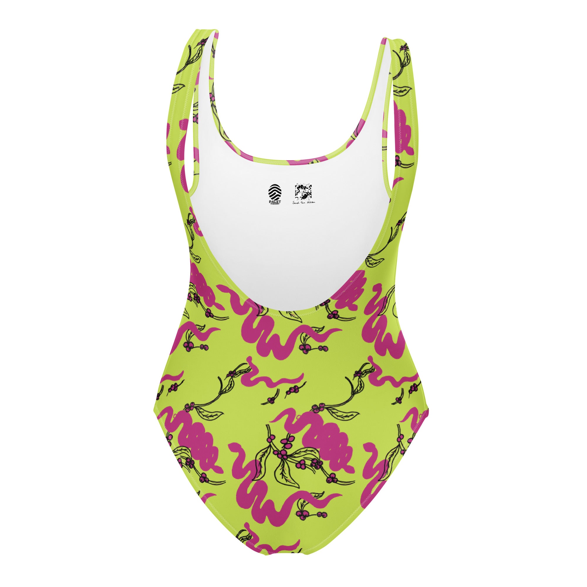 Snakes and Berries - One-Piece Swimsuit-Sarah Bin Hitam-PaletTheory