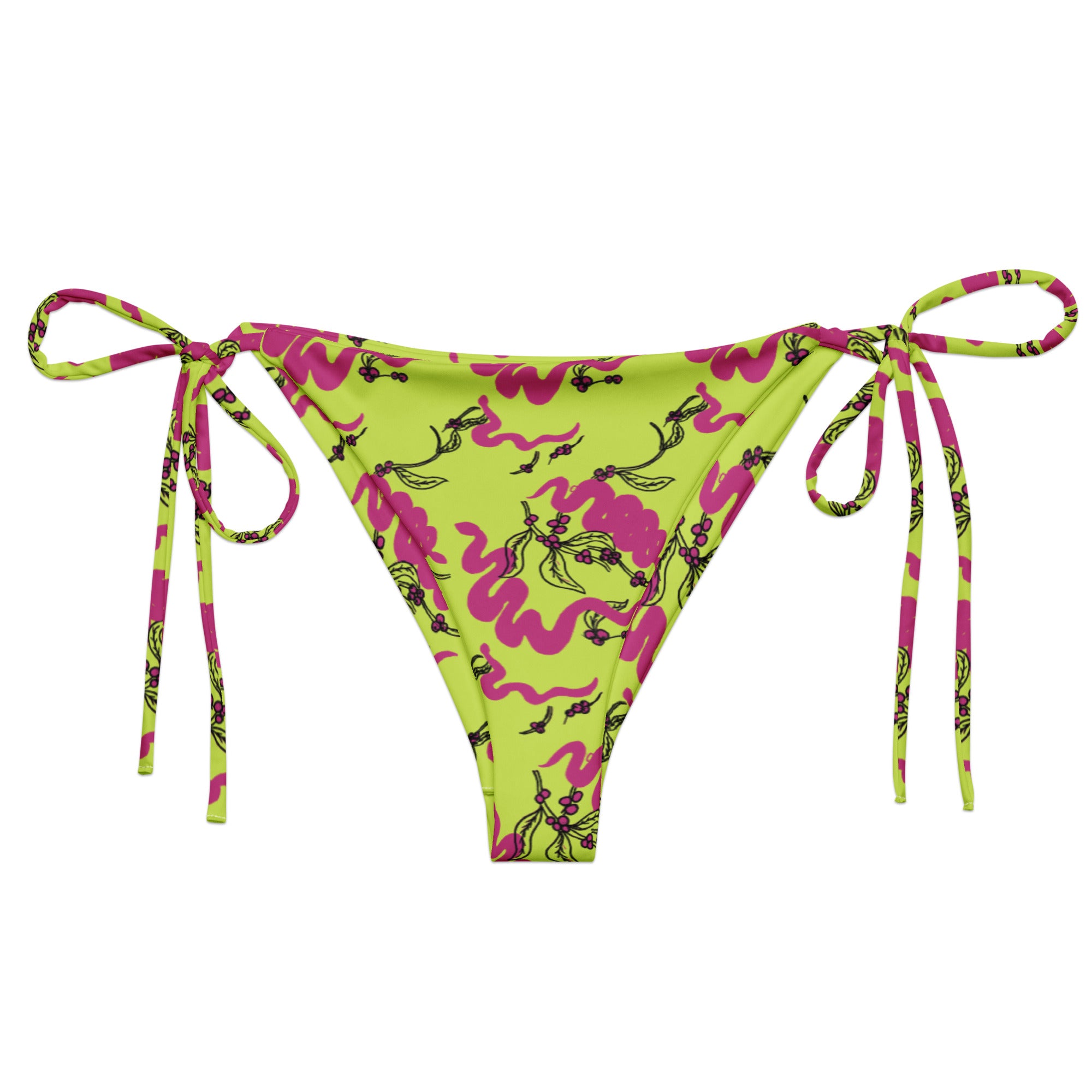 Snakes and Berries - Tie Side bikini bottoms-Sarah Bin Hitam-PaletTheory