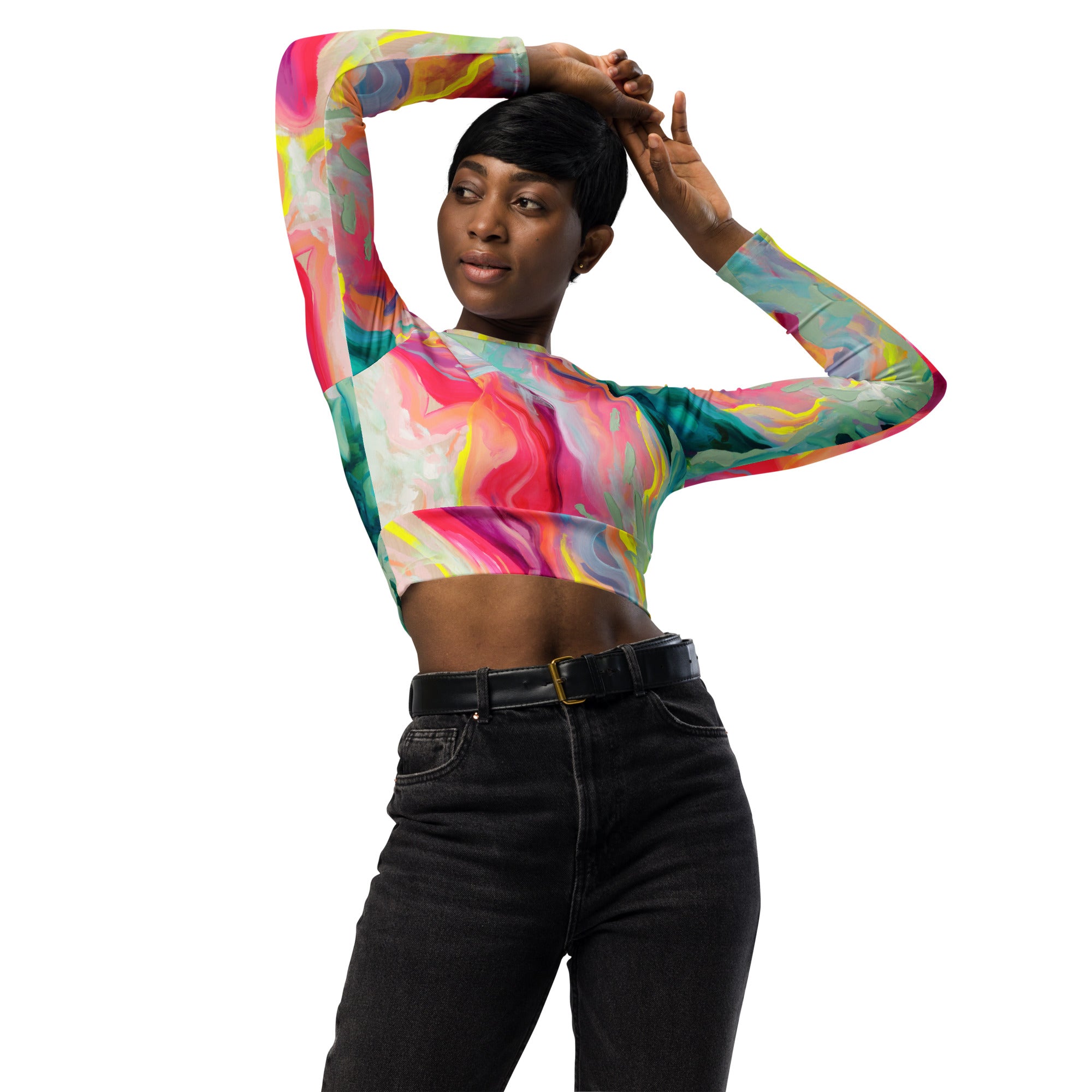 Sugar Coatd - Long-sleeve Crop top Rashguard women-Julie Amlin-PaletTheory